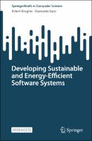 Developing Sustainable and Energy-Efficient Software Systems